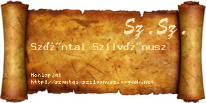 Szántai Szilvánusz névjegykártya